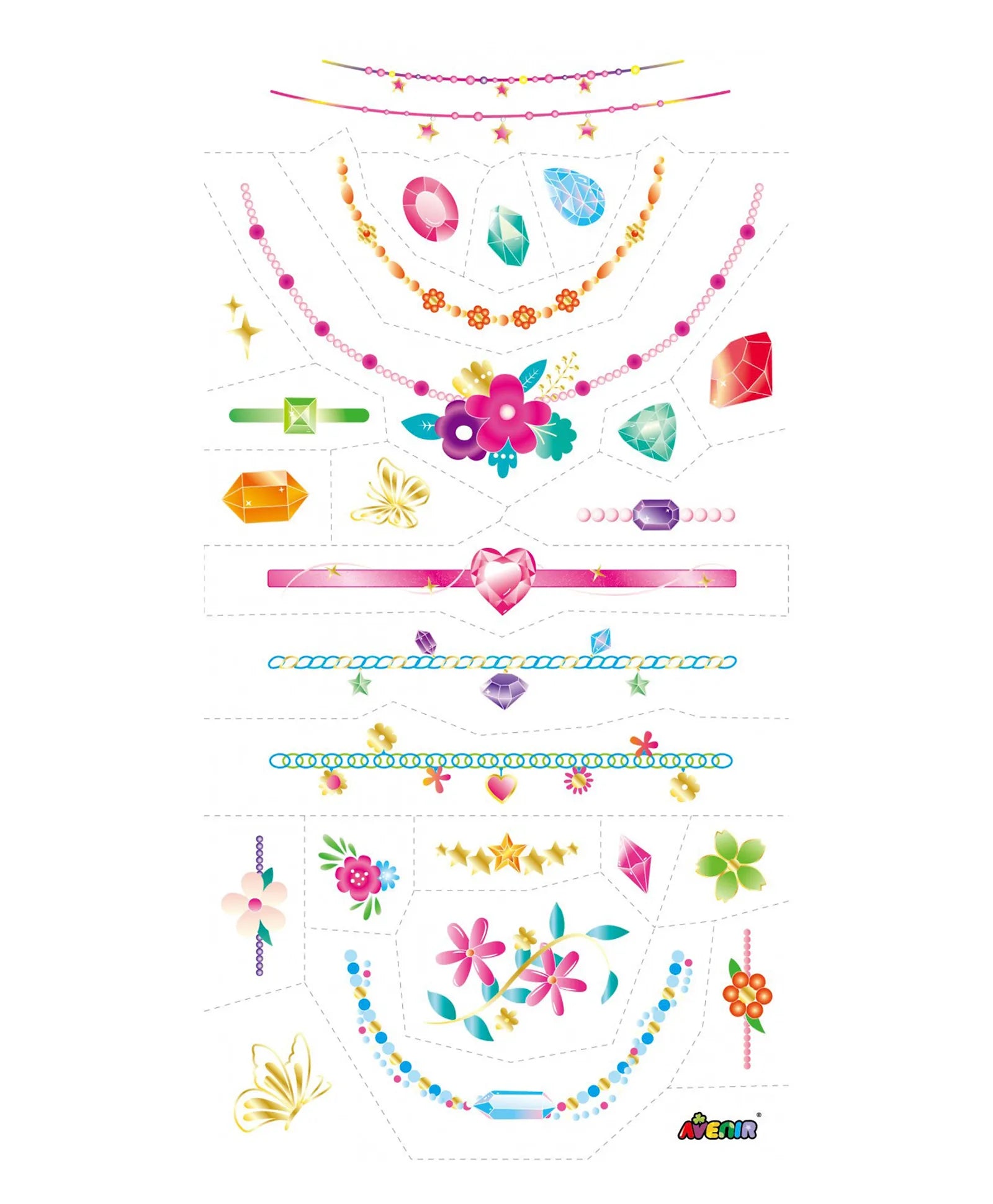 Avenir Tattoo Sticker - Jewelry - 50pc - Laadlee