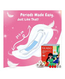 Glado 100% Organic Cotton Sanitary Napkins for School Girls & Teens 24.5cm - Pack of 10