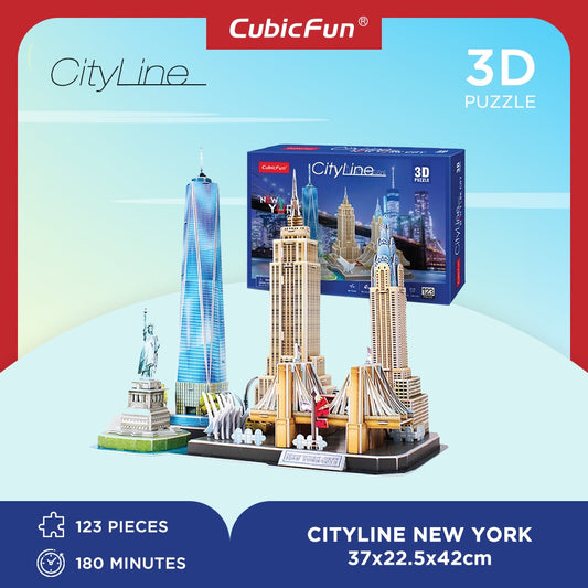 Cubicfun 3D Puzzle Cityline New York City - 123Pcs