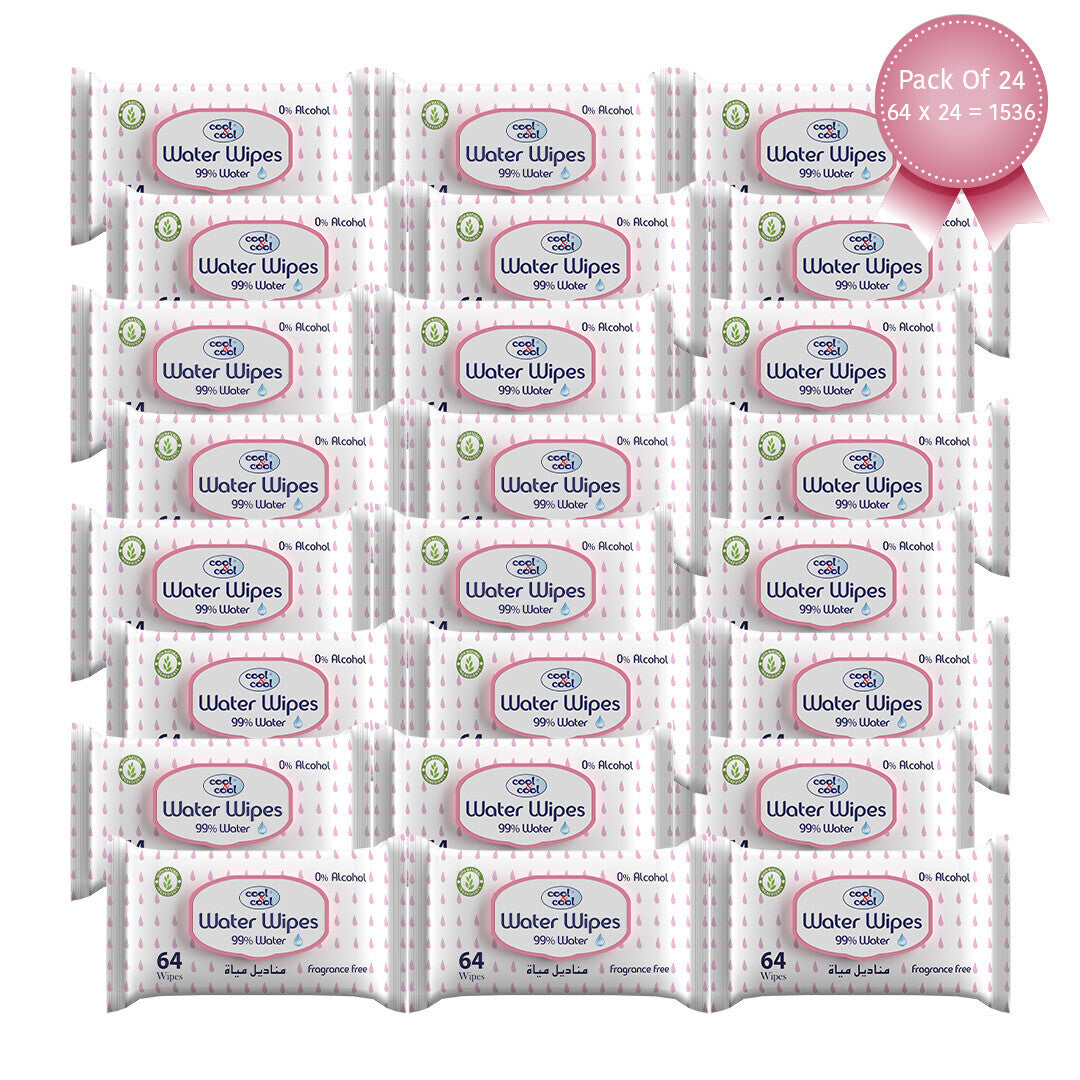 Cool & Cool Aqua Wipes Pack of 24 - 1536pcs