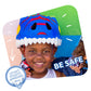 Crazy Safety Bicycle Helmet Dino - Blue