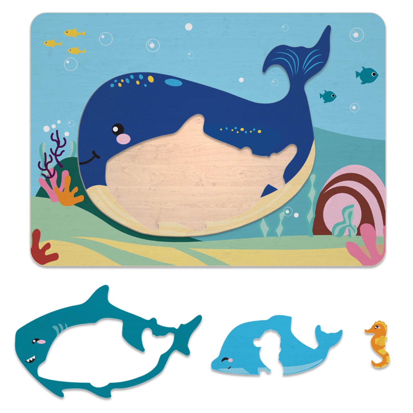 Bimbly Nesting Puzzle - Underwater - Laadlee