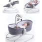 Tiny Love 3-in-1 Cozy Rocker Napper Crib Cradle With Canopy- Grey - Laadlee