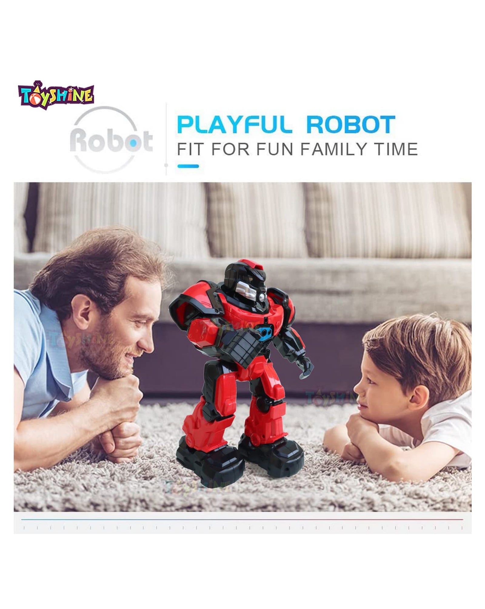 Crazon Ir Control Intelligent Following Robot - White/ Red - Laadlee