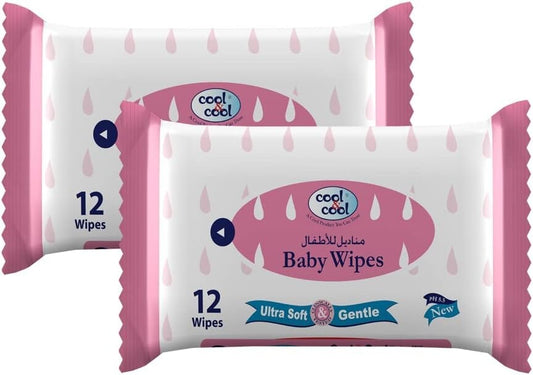 Cool & Cool Baby Wipes Pack of 2 - 24pcs