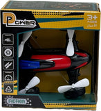 D-Power Friction-Powered Fly Car With Rotating Propellers - White - Laadlee