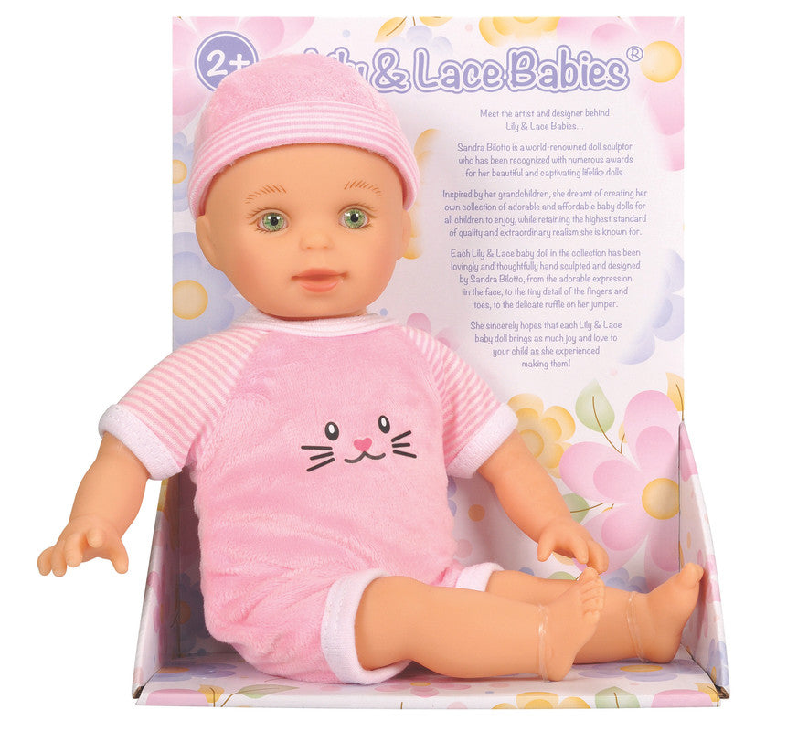 Lotus Lily & Lace - 11.5" Soft-bodied Baby Doll – Caucasian 3 - Laadlee