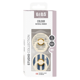 BIBS Studio Colour 2 Pack Pin Latex S1 - Ivory Steel Blue Mix