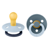 BIBS Pacifier Studio Colour 2 PACK Fusion Latex Size 1 - Baby Blue Petrol mix