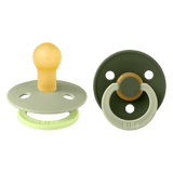 BIBS Pacifier Studio Colour 2 PACK Fusion Latex Size 1 - Sage Hunter Green mix