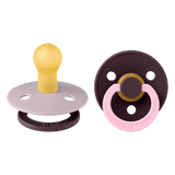 BIBS Pacifier Studio Colour 2 PACK Fusion Latex Size 1 - Dusky Lilac Plum mix