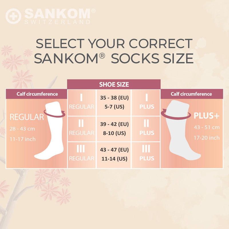 Sankom - Patent Active Compression Socks - Grey - Laadlee