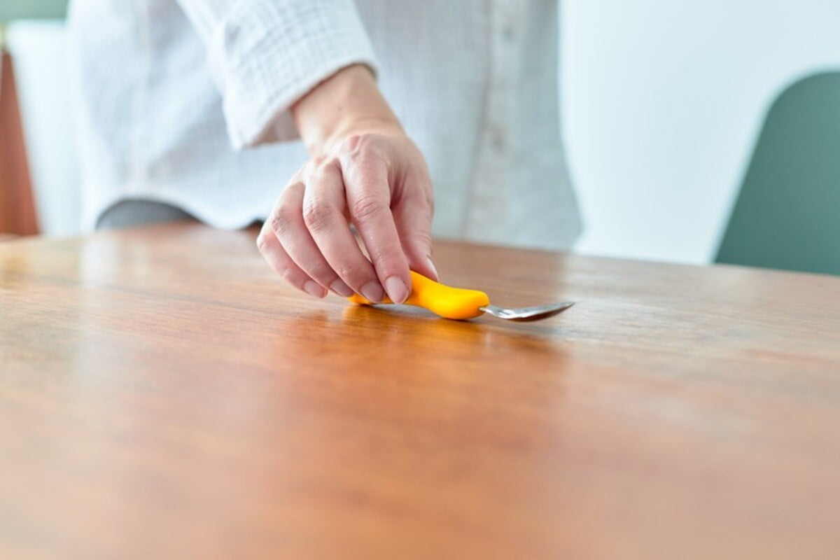 Marcus & Marcus - Silicone and Stainless Steel Easy Grip Spoon & Fork Set - Lola - Laadlee