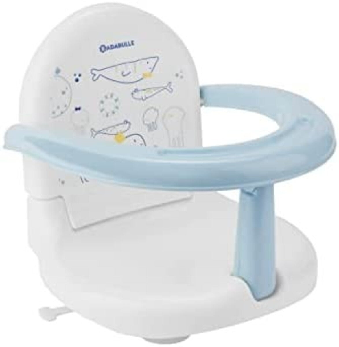 Badabulle Foldable Bath Seat, Ring Style Backrest and Non-Slip Base - Blue - Laadlee