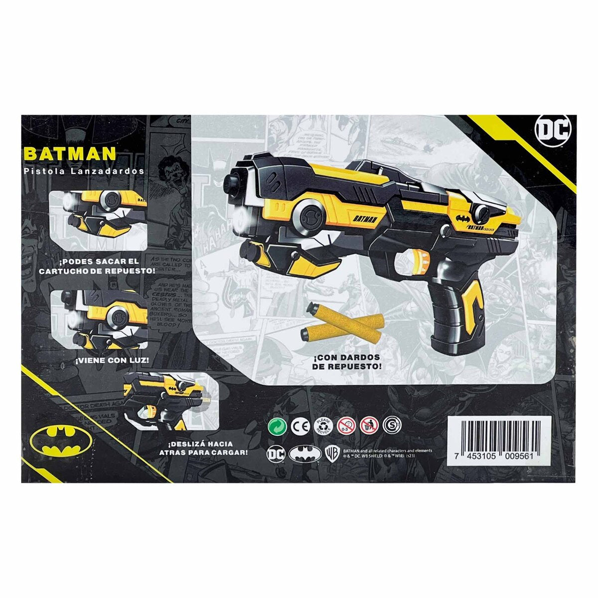 Warner Bros Soft Dart Gun  with Light - Batman