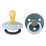 BIBS Pacifier Studio Colour 2 PACK Fusion Latex Size 2 - Baby Blue Petrol mix