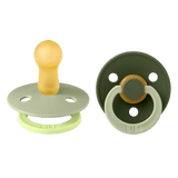 BIBS Pacifier Studio Colour 2 PACK Fusion Latex Size 2 - Sage Hunter Green mix