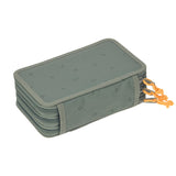 Lassig School Triple Pencil Case - Unique Green