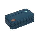 Lassig School Triple Pencil Case Unique Navy