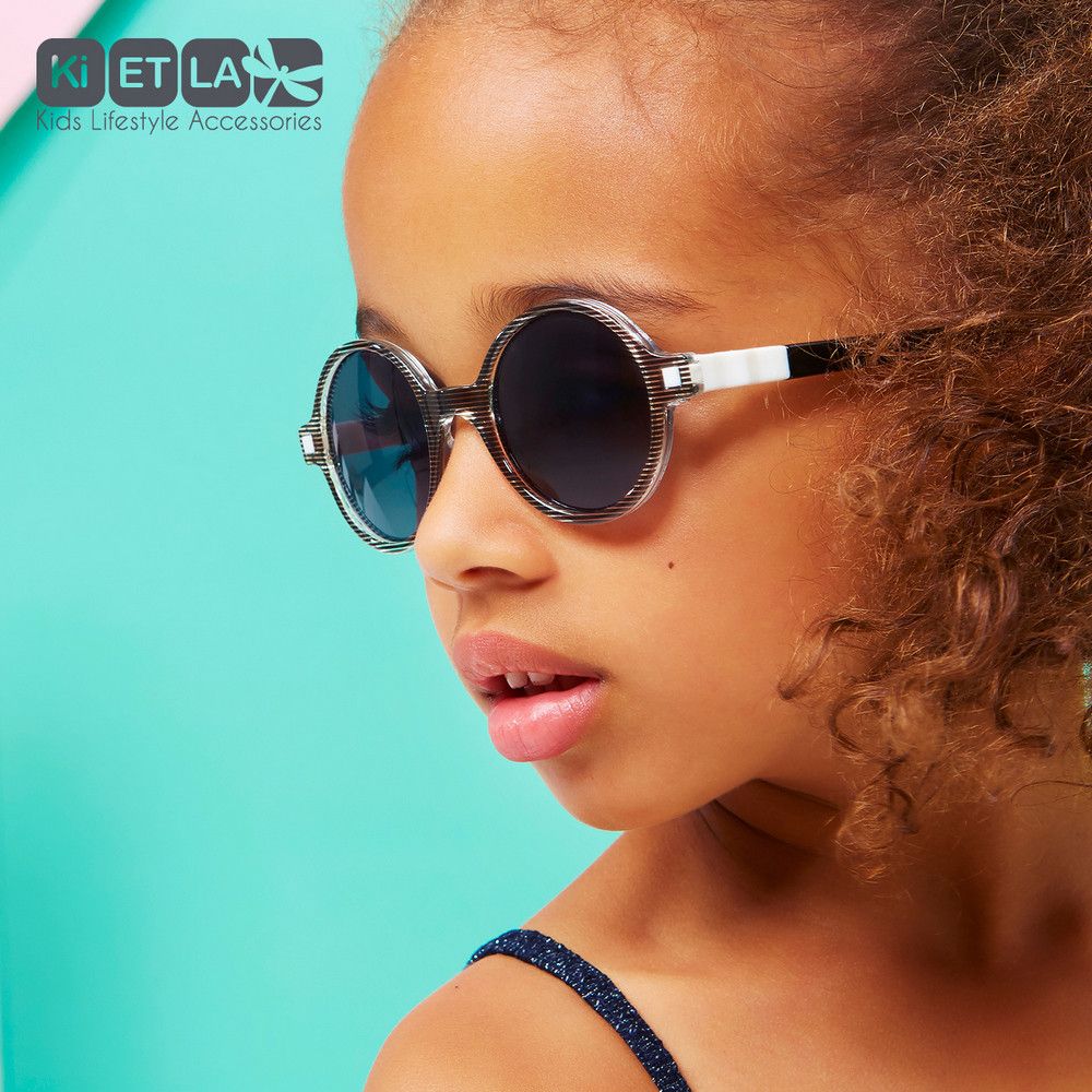 Ki ET LA Kids Sunglasses Crazyg - Zag Round - Stripe - Laadlee