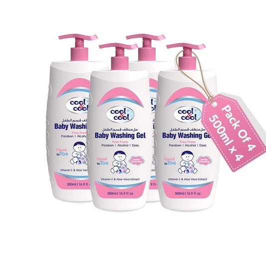 Cool & Cool Baby Washing Gel 500ml - Pack of 4