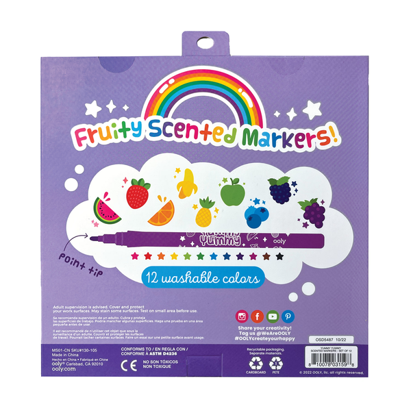 Ooly Yummy Yummy Scented Markers - Pack of 12