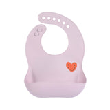 Lassig Silicone Bib -  Happy Rascals Heart Lavender