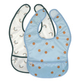 Lassig Lightweight Bib 2 pcs - Happy Rascals Smile Sky Blue