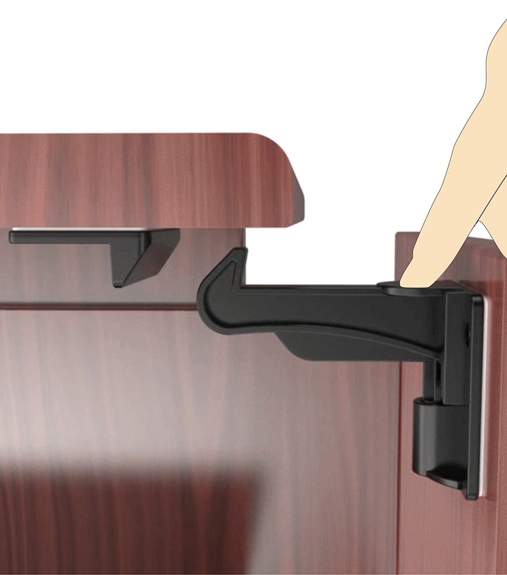 Mini Melody Invisible Drawer Lock - Pack of 4 - Laadlee