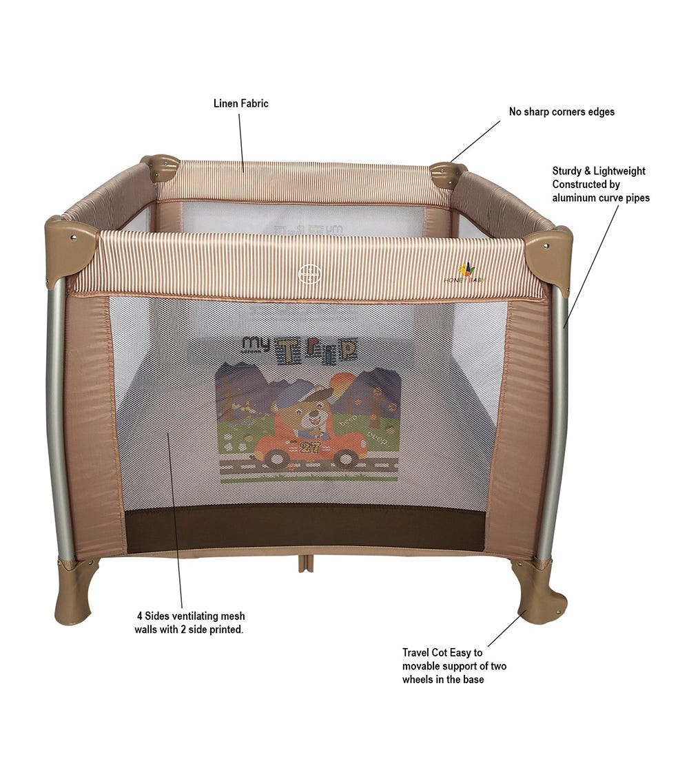 Honey Baby - Baby Square Travel Cot - Laadlee