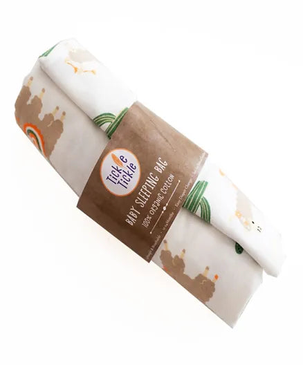 Tickle Tickle Organic Cotton Sleeping Bag | 78Cm - Sleep Tight Llama - Laadlee