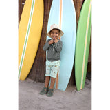 Lassig SPF Sun Protection Bucket Hat - Surfboards Sea Salt