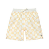 Lassig SPF Board Shorts - Check Pattern Vanilla & Sea Salt