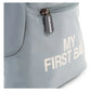 Childhome Kids My First Bag 9 Inch - Grey & Off White