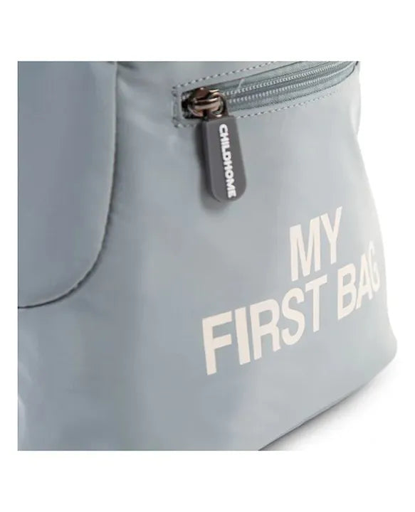 Childhome Kids My First Bag 9 Inch - Grey & Off White