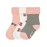Lassig Terry Socks 3pcs - Cherry Peach Assorted