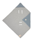 Lassig Knitted Blanket for Car Seat - Light Blue