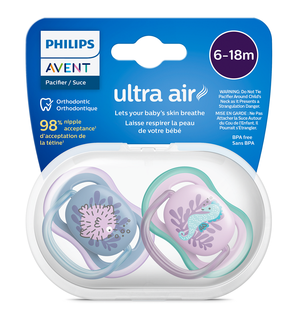 Philips Avent Ultra Air Pacifier 6M-18M Girl - 2 Pcs