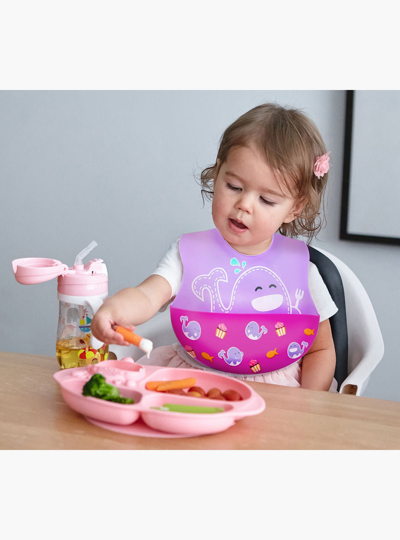 Marcus & Marcus - Wide Coverage Silicone Baby Bib - Willo - Laadlee