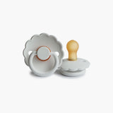 Frigg Daisy Latex Baby Pacifier 0-6M, 1Pack, Bright White - Size 1 - Laadlee