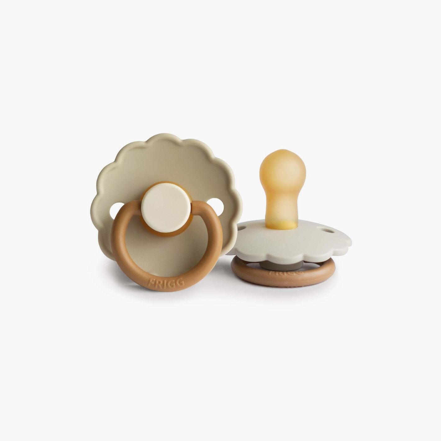Frigg Daisy Latex Baby Pacifier 6M-18M, 1Pack, Desert - Size 2 - Laadlee