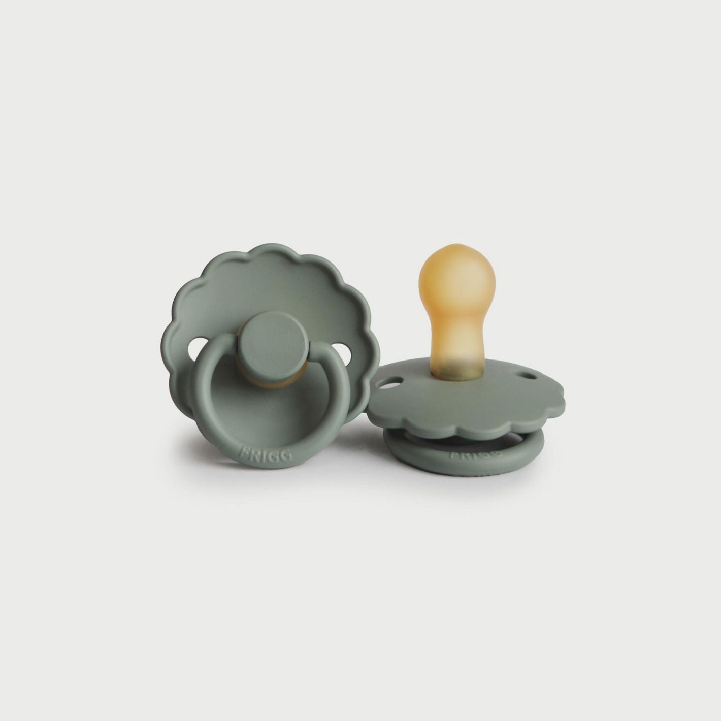 Frigg Daisy Latex Baby Pacifier 6M-18M, 1Pack, Lily Pad - Size 2 - Laadlee