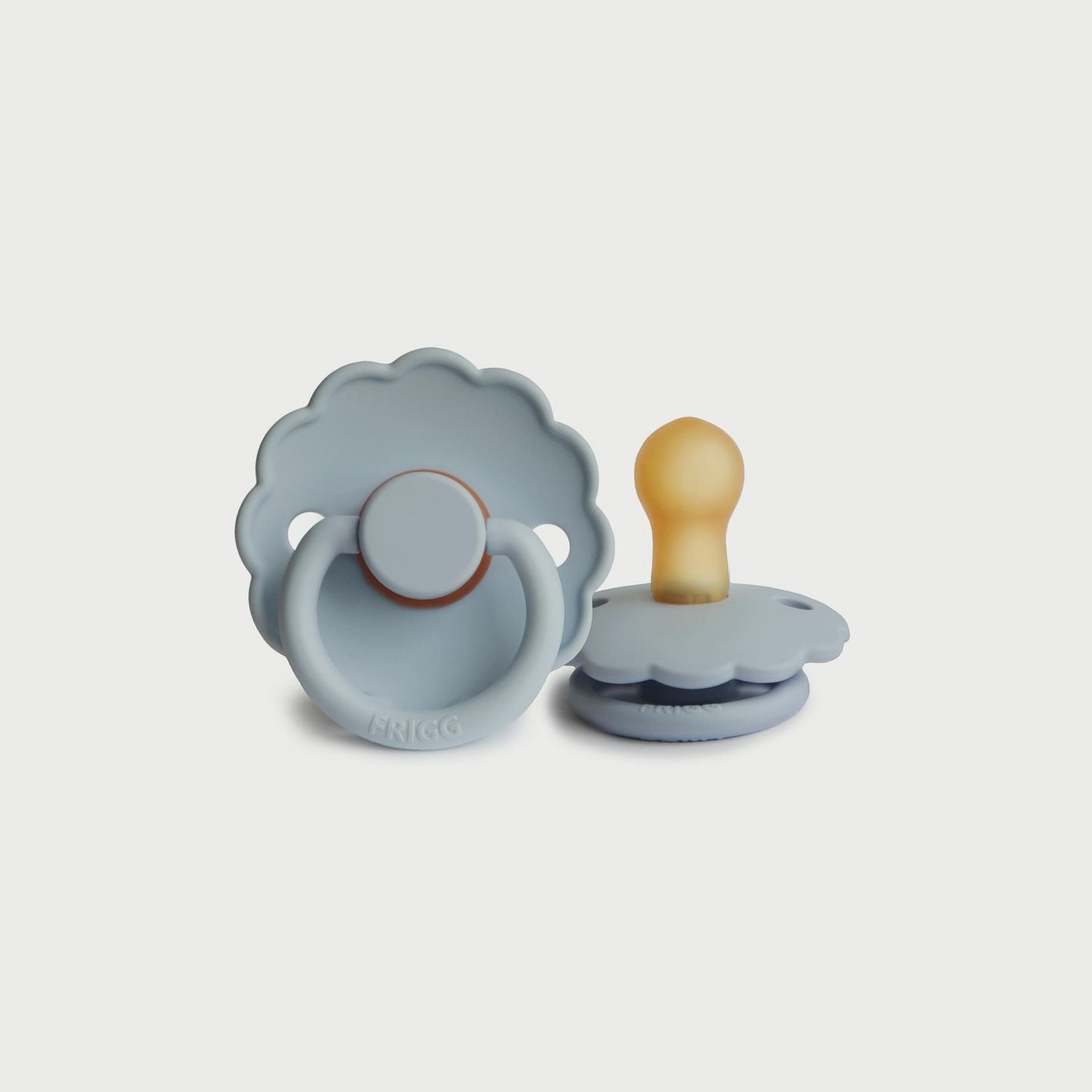 Frigg Daisy Latex Baby Pacifier 0-6M, 1Pack, Powder Blue - Size 1 - Laadlee