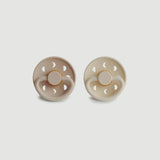 Frigg Moon Phase Latex Baby Pacifier 0-6M, 2Pack, Cream/Croissant - Size 1 - Laadlee