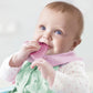 Babyjem Triangle Bib with Teether - White