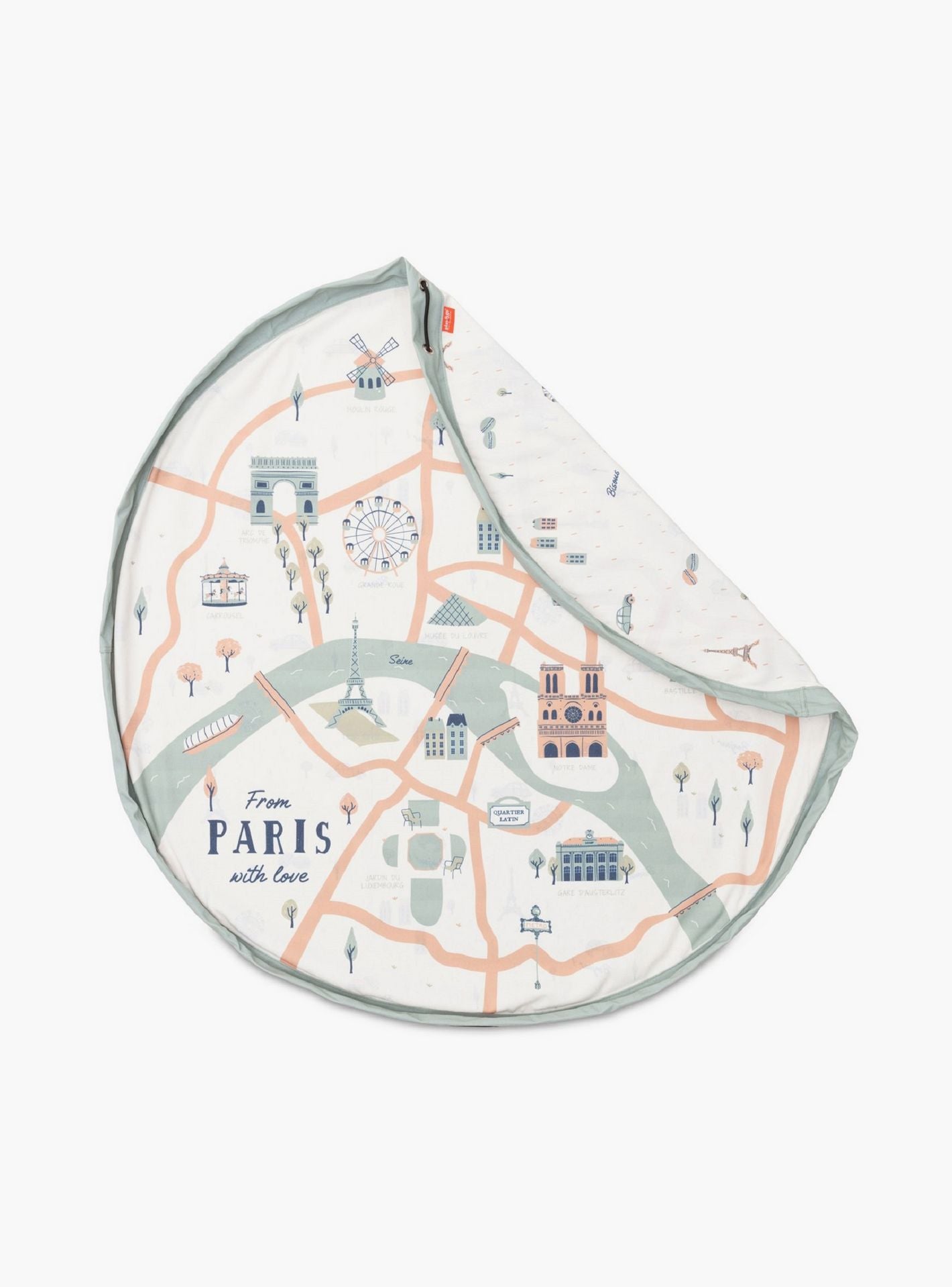 Play and Go Playmat & Storage Bag - Paris Map