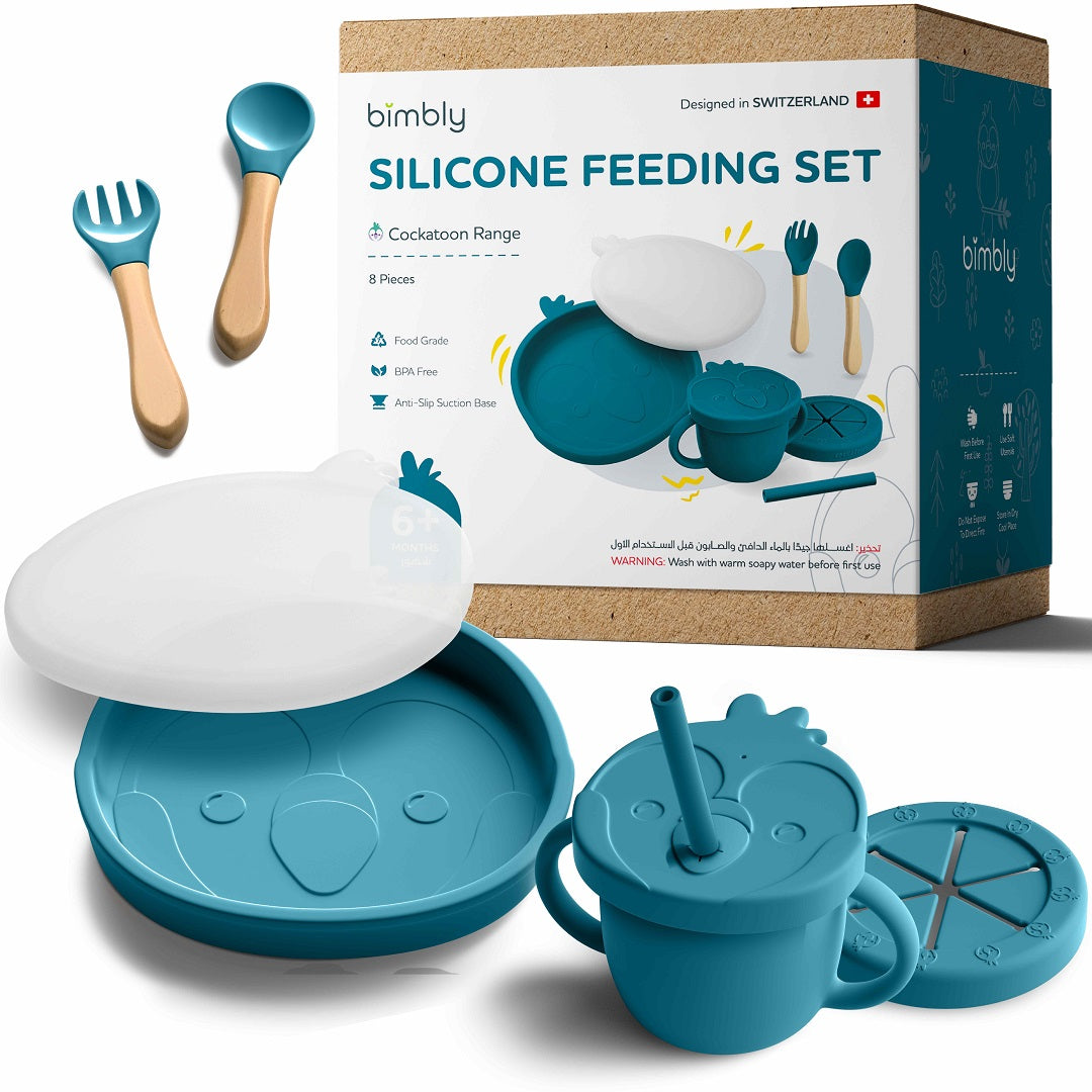 Bimbly 8 In 1 Baby Feeding Set - Dark Blue