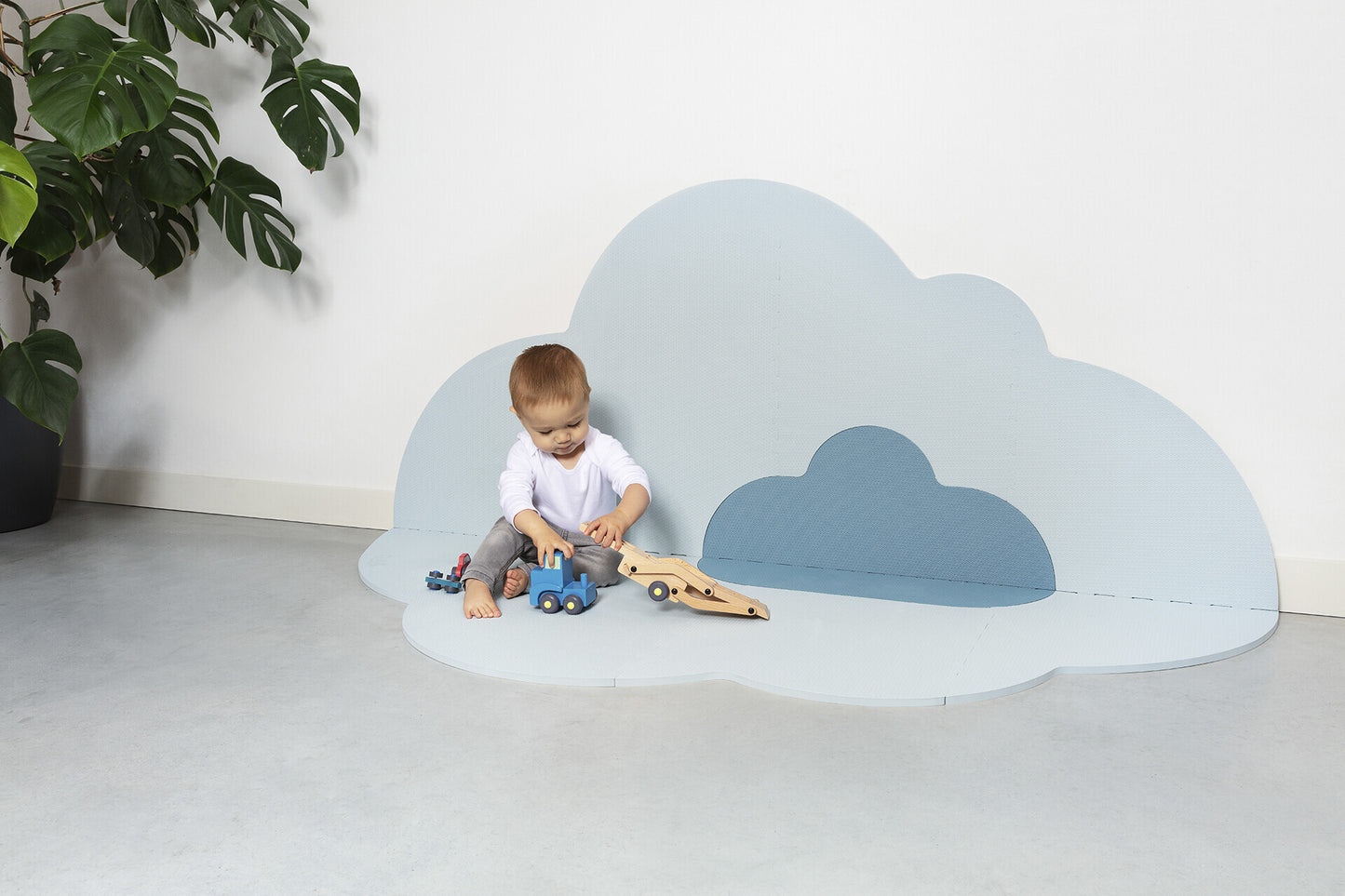 Quut Playmat Cloud Large - Dusty Blue