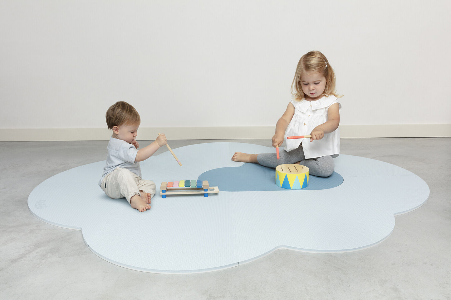 Quut Playmat Cloud Large - Dusty Blue