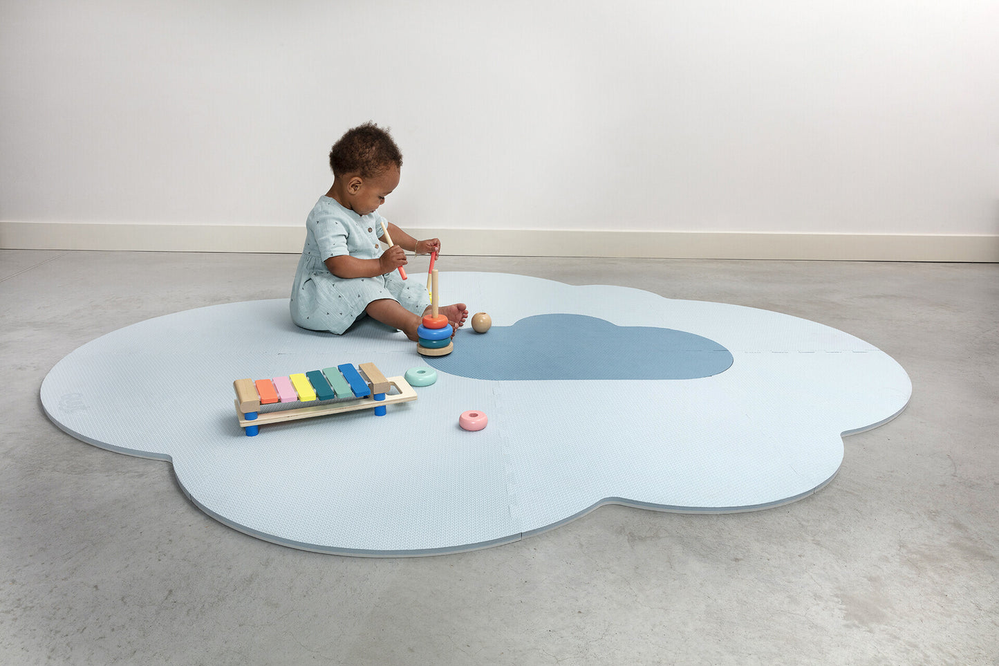 Quut Playmat Cloud Large - Dusty Blue